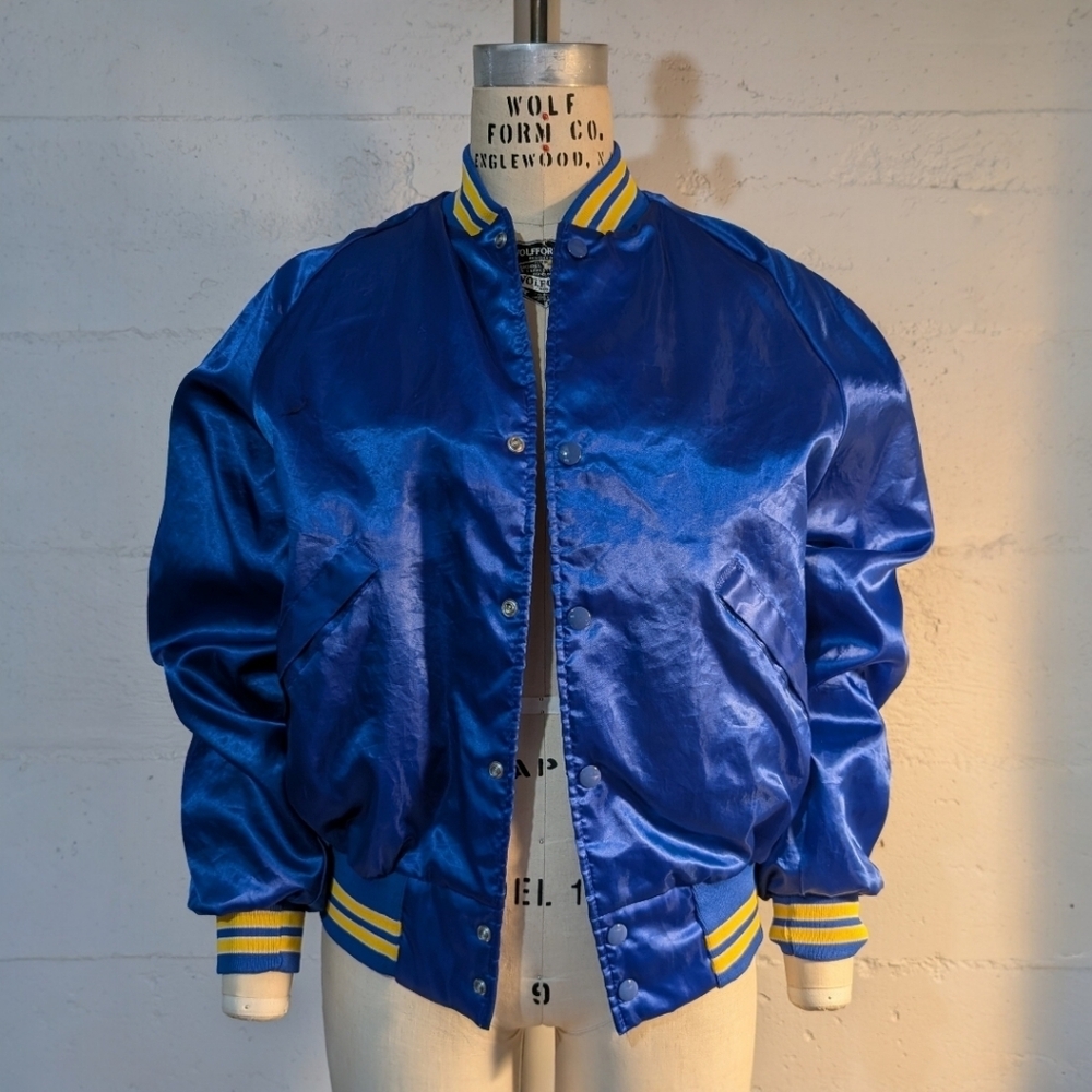 Knights of Columbus Yakima, WA Blue Satin Bomber Jacket